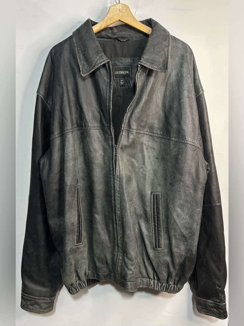Outbrook Black Leather Jacket XL Tall